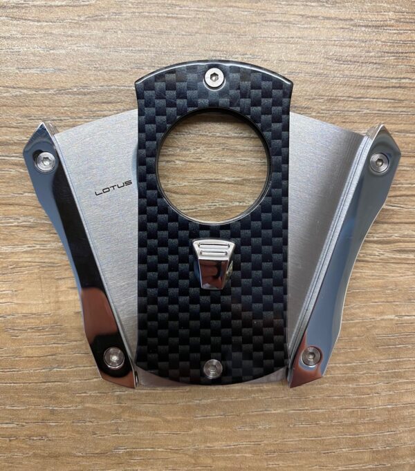 Buy Lotus Chrome Carbon Fibre Cigar Cutter Online Cigar Nights, UK